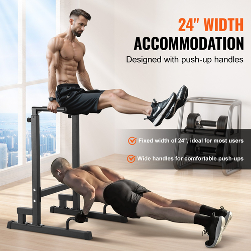 VEVOR Dip Bar, χωρητικότητα 500 lbs, Heave Duty Dip Stand Stand με ρυθμιζόμενο ύψος, Fitness Workout Dip Bar Station Stabilizer Parallette Push Up Stand, Παράλληλες μπάρες για προπόνηση δύναμης στο σπίτι Γυμναστήριο