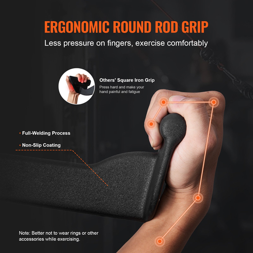 VEVOR LAT Pulldown Bar Tricep Attachment Handle V-bar Μηχάνημα καλωδίου για το σπίτι γυμναστήριο