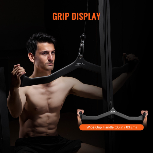 VEVOR LAT Pulldown Bar Tricep Attachment Handle V-bar Μηχάνημα καλωδίου για το σπίτι γυμναστήριο