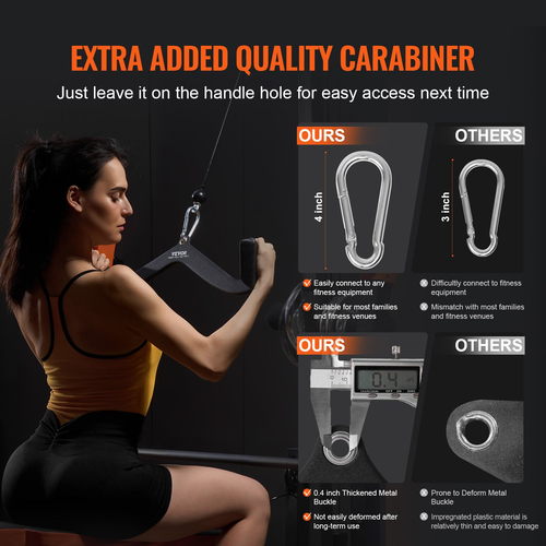 VEVOR LAT Pulldown Bar Tricep Handle Attachment V-bar Μηχάνημα καλωδίου για το σπίτι γυμναστήριο
