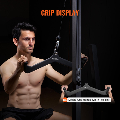 VEVOR LAT Pulldown Bar Tricep Handle Attachment V-bar Μηχάνημα καλωδίου για το σπίτι γυμναστήριο
