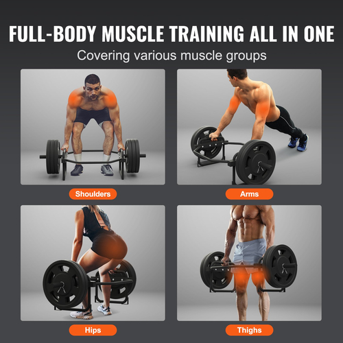 VEVOR Trap Bar, 500 LBS Hex Barbell Trap Bar, 55,7&quot; Squat Deadlift Barbell, 50mm Diameter Weight Lifting Strength Training Bar with Handle, Home Gym for Squats, Deadlifts, Ανασήκωμα των ώμων