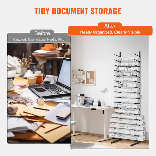 VEVOR Blueprint Storage Rack Κάθετη κρεμαστή θήκη οθόνης 16 επιπέδων