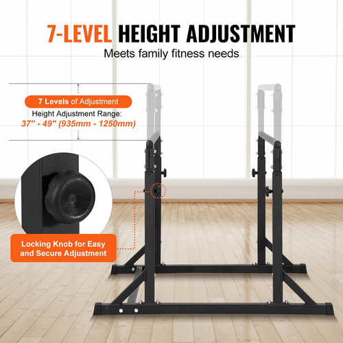VEVOR Dip Bar, χωρητικότητα 800 lbs, Heave Duty Dip Stand Stand με ρυθμιζόμενο ύψος, Fitness Workout Dip Bar Station Stabilizer Parallette Push Up Stand, Παράλληλες μπάρες για προπόνηση δύναμης στο σπίτι Γυμναστήριο