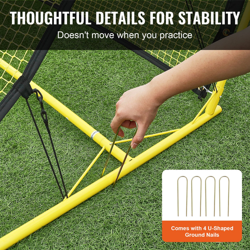 VEVOR Soccer Trainer, 2-ΣΕ-1 φορητό δίχτυ ποδοσφαίρου Rebounder, 72&quot;x51&quot; Iron Εξοπλισμός εξάσκησης ποδοσφαίρου, Τοίχος αθλητικού ποδοσφαίρου Rebounder με φορητή τσάντα, Ιδανικό για ομαδική προπόνηση, πάσο, βόλεϊ