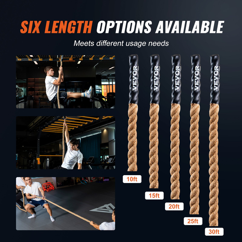 VEVOR 1.5&quot;x10FT Gym Climbing Rope Fitness Strength Training Rope Άσκηση στο σπίτι