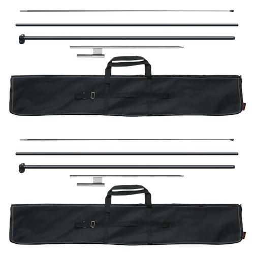 VEVOR Feather Flag Pole Kit 2 Packs Swooper Flag Pole 12,7 ft with Ground Stakes