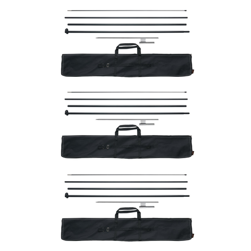 VEVOR Feather Flag Pole Kit 3 Packs Swooper Flag Pole 16,3 ft with Ground Stakes