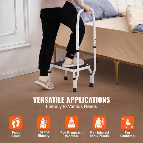 VEVOR Step Stool Ladder 3 Ρυθμιζόμενο ύψος με λαβή Μέγιστο Φορτίο 150 KG για RV