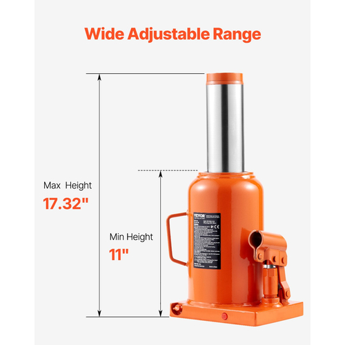 Εγχειρίδιο VEVOR Hydraulic Bottle Jack 50 Ton High Lift Automotive Car Repair Shop