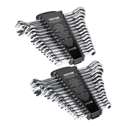 Σετ κλειδιών VEVOR Combination 30 PCS SAE 1/4&quot; έως 1&quot;, Metric 8-24mm Organizer Rack