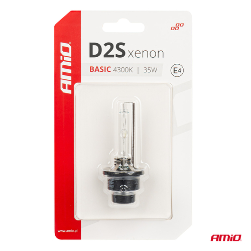 ΑΝΤΑΛΛΑΚΤΙΚΗ ΛΑΜΠΑ ΧΕΝΟΝ BASIC D2S 12V 4.300k 35W BLISTER CARD AMIO - 1 ΤΕΜ.