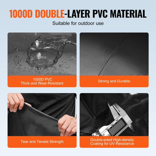 VEVOR Portable Water Storage Bladder 142,7 Gal PVC πτυσσόμενη δεξαμενή νερού μαύρο