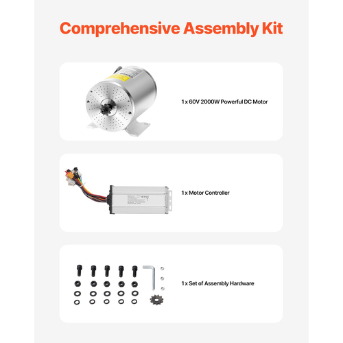 VEVOR 2000W Electric Brushless DC Motor Kit 60V 4500rpm με αναβαθμισμένο χειριστήριο