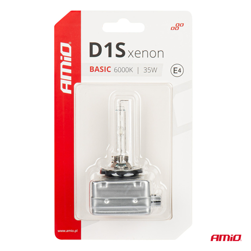 ΑΝΤΑΛΛΑΚΤΙΚΗ ΛΑΜΠΑ ΧΕΝΟΝ BASIC D1S 12V 6.000k 35W BLISTER CARD AMIO - 1 ΤΕΜ.