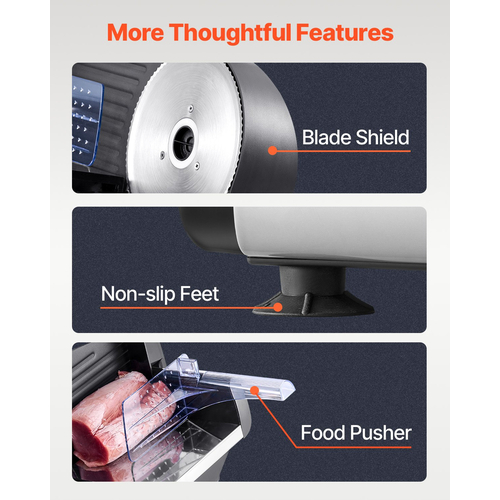VEVOR Meat Slicer 180W 7,5&quot; Electric Deli Food Slicer for Meat Bread Cheese