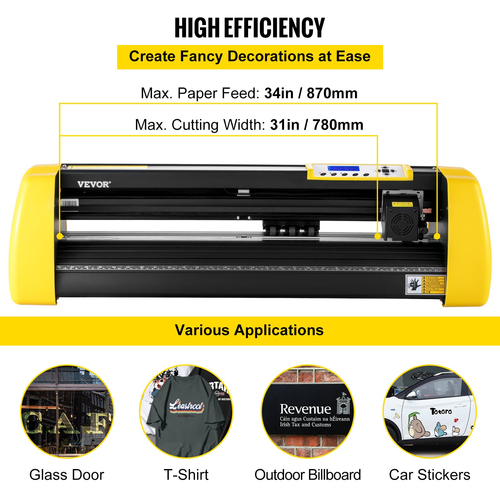Οθόνη LCD VEVOR 34&quot; Vinyl Cutter/Plotter Software Machine κοπής 3 Blades