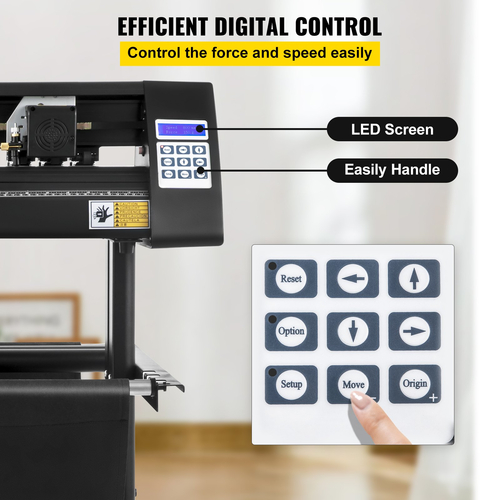 VEVOR Vinyl Cutter, 720mm Vinyl Plotter, LED Screen Plotter Cutter, Ημιαυτόματο ενσωματωμένο οπτικό μάτι, συμβατό με λογισμικό SignCut για Mac και σύστημα Windows με βάση