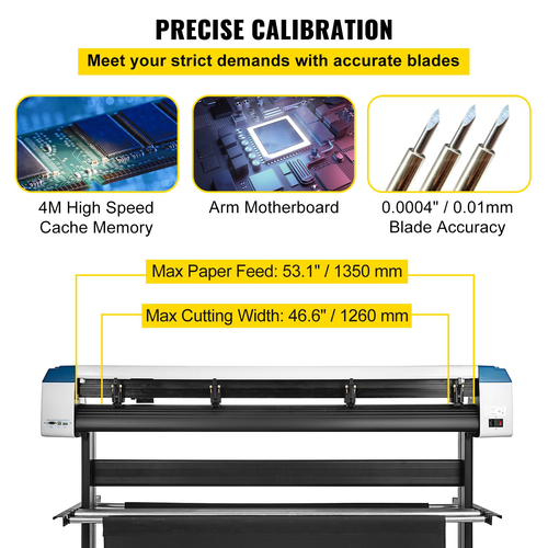 VEVOR 53-ιντσών ημι-αυτόματο περιγράμματος Vinyl Cutter Plotter Εγχειρίδιο τοποθέτησης