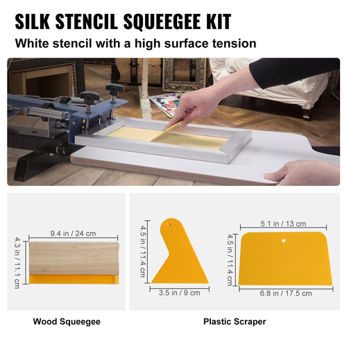 VEVOR Screen Printing Kit Μεταξοτυπία Κουφώματα Μεταξοτυπίας 8x10/10x14in 110 Mesh 2τμχ