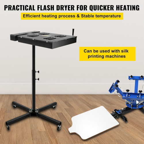 VEVOR Silkscreen Flash Dryer 18x18 Inch Flash Dryer Μεταξοτυπία T-Shirt Εξοπλισμός πολυμερισμού με ηλεκτρικό κιβώτιο ελέγχου