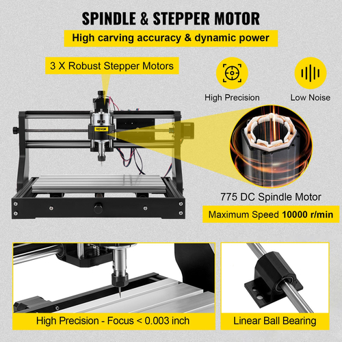 VEVOR CNC 3018 Pro 300×180×45mm CNC Μηχάνημα GRBL Control Mini Engraver with Offline Controller 3 Axis Μηχανή χάραξης για σκάλισμα φρεζαρίσματος πλαστικού ακρυλικού ξύλου PVC
