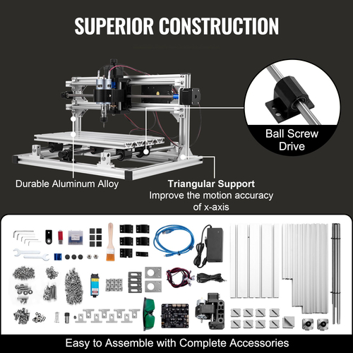 Cnc 3018 Router Kit With Laser Engraver 500mw Laser Engraver Grbl Injection