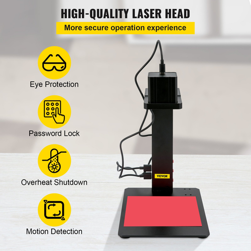 VEVOR Mini Laser Engraver Φορητή μηχανή χάραξης λέιζερ με βάση αυτόματης εστίασης