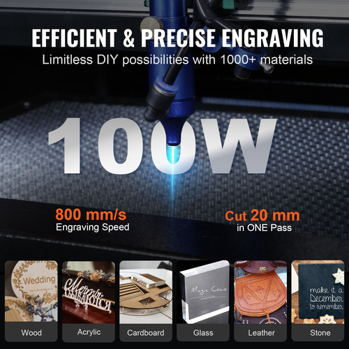 VEVOR 100W CO2 Laser Engraver Engraving Carving Print Machine 600x900 mm Κρεβάτι εργασίας