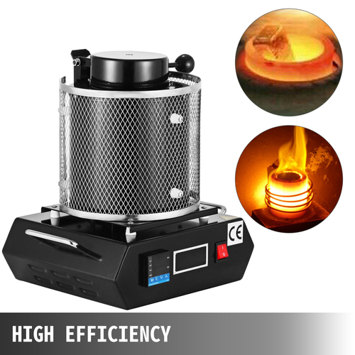 VEVOR 1KG Χρυσός φούρνος τήξης 1800W Ψηφιακή μηχανή φούρνου τήξης 1150℃ για χύτευση καθαρισμού πολύτιμων μετάλλων λιώνει χρυσός ασήμι κασσίτερος αλουμίνιο