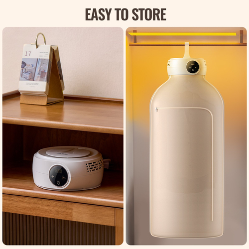 VEVOR Portable Clothes Dryer PTC Heating &amp; LED Dryer Bag 5-H Timer 600W