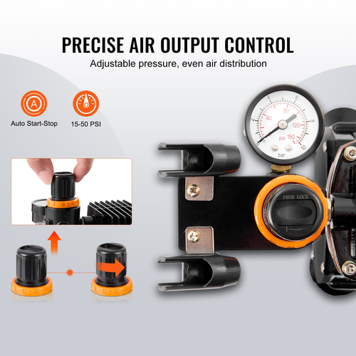 VEVOR Airbrush Kit Dual Fan Air Compressor Airbrushing System Kit 3 Airbrushes