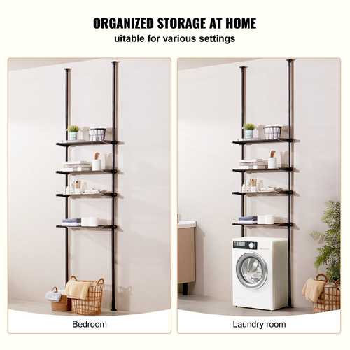 VEVOR Over the Toilet Storage Ράφι μπάνιου 4 επιπέδων Οργάνωση Space Saver