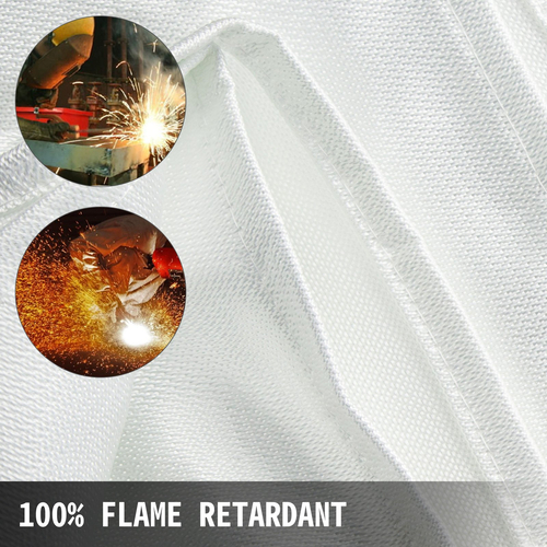 Κουβέρτα συγκόλλησης VEVOR 8 x 10 FT Κουβέρτα Fiberglass Heavy-Duty κουβέρτα επιβραδυντικά πυρκαγιάς για εύκολο κρέμασμα και προστασία από σπινθήρες και πιτσιλίσματα
