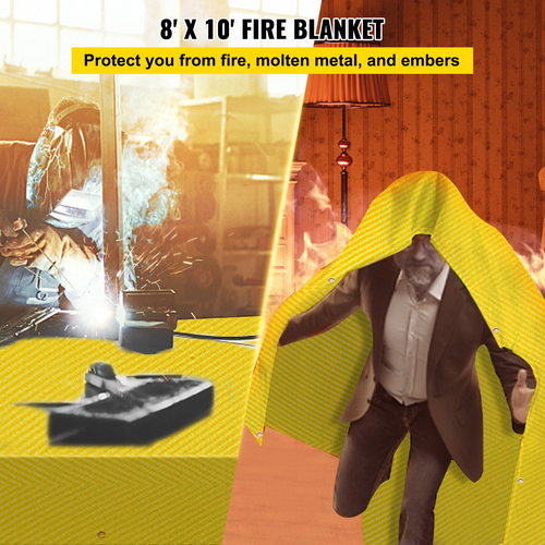 Κουβέρτα συγκόλλησης VEVOR 8 x 10 FT Κουβέρτα Fiberglass Heavy-Duty κουβέρτα επιβραδυντικά πυρκαγιάς για εύκολο κρέμασμα και προστασία από σπινθήρες και πιτσιλίσματα