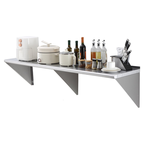VEVOR 72&quot; x 18&quot; από ανοξείδωτο ατσάλι επιτοίχιο ράφι Ράφια κουζίνας εστιατορίου