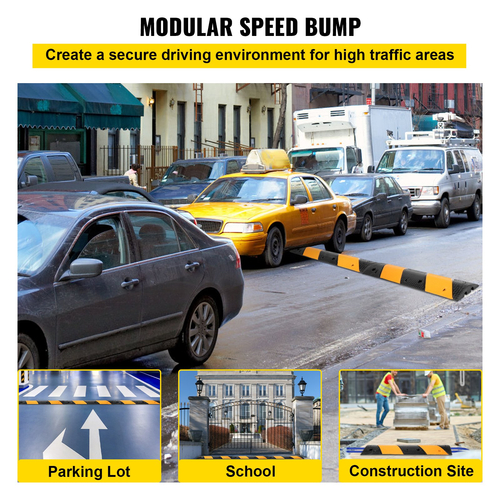 VEVOR Modular Rubber Speed ​​Bump Driveway Cable Protector Ramp 3,3 Feet Σετ 2