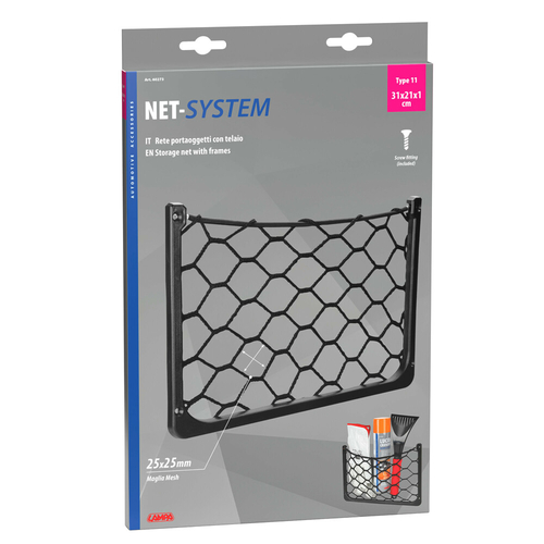 ΘΗΚΗ ΜΕ ΕΛΑΣΤΙΚΟ ΔΙΧΤΥ 31x21x1cm NET-SYSTEM 11 ΜΕ ΠΛΑΙΣΙΟ ΠΕΡΙΧΕΙ ΚΙΤ ΤΟΠΟΘΕΤΗΣΗΣ LAMPA - 1 ΤΕΜ.