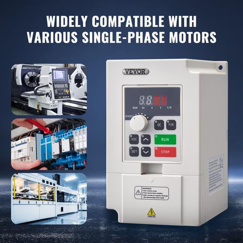 VEVOR VFD 4HP 3KW 14A 1 ή 3 Φάσεις AC 220V Είσοδος σε Τριφασική Έξοδος AC 0~220V
