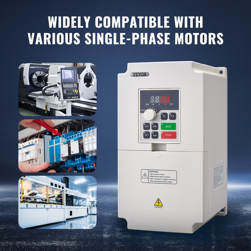 VEVOR VFD 5HP 4KW 18A 1 ή 3 Φάσεις AC 220V Είσοδος σε Τριφασική Έξοδος AC 0~220V