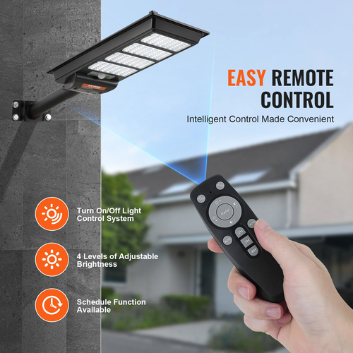 VEVOR 400W Solar Light Street, 800LM, LED Solar Flood Lights Outdoor with Infrared Remote Control, IP66 Αδιάβροχη Ασφάλεια Solar Motion Light Sensor for Garden Yard Home Path Γκαράζ Χώρος στάθμευσης