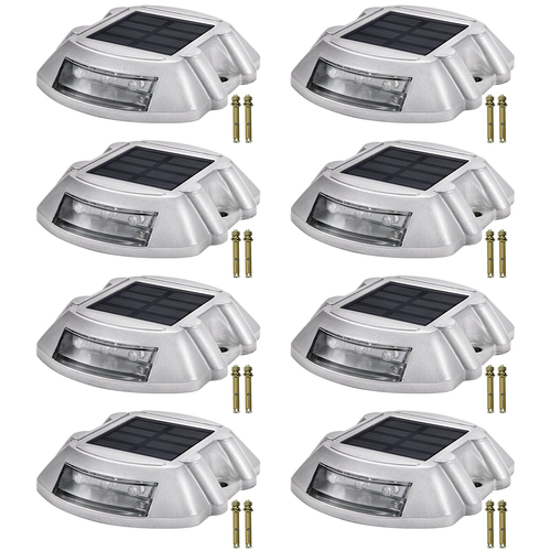 Driveway Lights, Solar Driveway Lights 8-pack, Dock Lights with Switch, σε λευκό