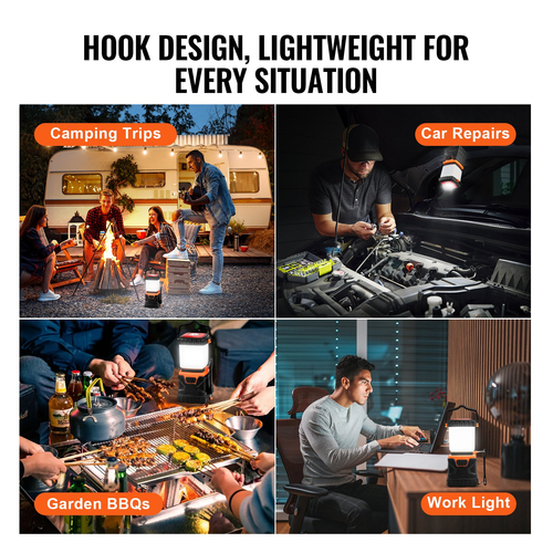 VEVOR LED Camping Lantern με μπαταρία all-in-one για εξαιρετική εμπειρία