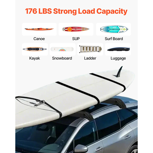 VEVOR Soft Roof Rack Pads 31,5&quot; Universal Car Roof Rack Pad 176LBS Loading