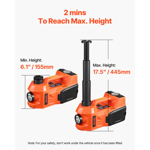 VEVOR Ρυθμιζόμενο ηλεκτρικό αυτοκίνητο Jack 5 Tons /11000 lbs κιτ Jack with Secure Hammer