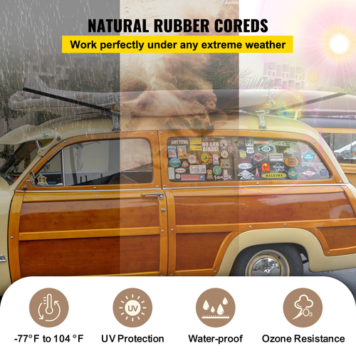 VEVOR Rubber Bungee Κορδόνια, 11 Pack 9&quot;, 21 Pack 15&quot;, 21 Pack 21&quot;, Ιμάντες δεσίματος από φυσικό καουτσούκ με γάντζους, βαρέως τύπου διάφορα μεγέθη εξωτερικού χώρου από μουσαμάδες για στερέωση ρυμουλκούμενων σε επίπεδο κρεβάτι, καμβάδες, φορτίο