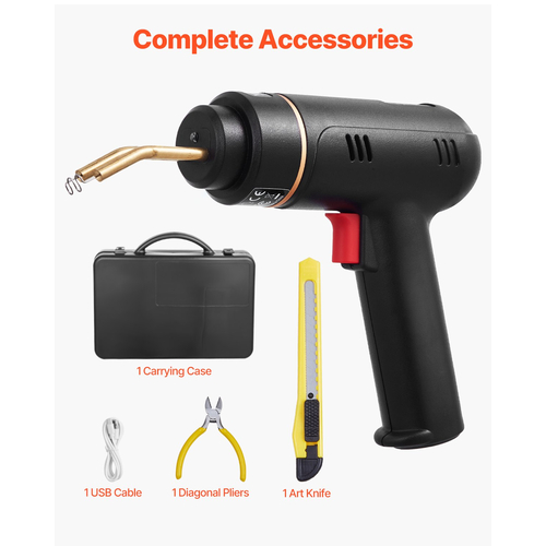 VEVOR Cordless Plastic Welder Gun 120W Plastic Welder Kit με 400 συνδετήρες