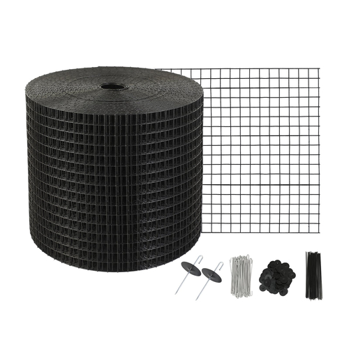 VEVOR 6 ιντσών x 100ft Solar Panel Bird Guard, Critter Guard Roll Kit με 60 τμχ συνδετήρες από κράμα αλουμινίου, προστατευτικό ηλιακού πάνελ με επίστρωση PVC ανθεκτική στη σκουριά, συρμάτινο πλέγμα 1/2 ιντσών
