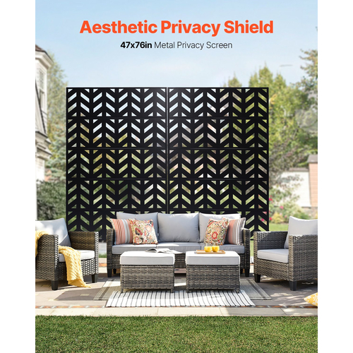 VEVOR Metal Privacy Screen 47&quot; x 72&quot; Ανεξάρτητες Εξωτερικές Οθόνες Προστασίας Προσωπικών Δεδομένων