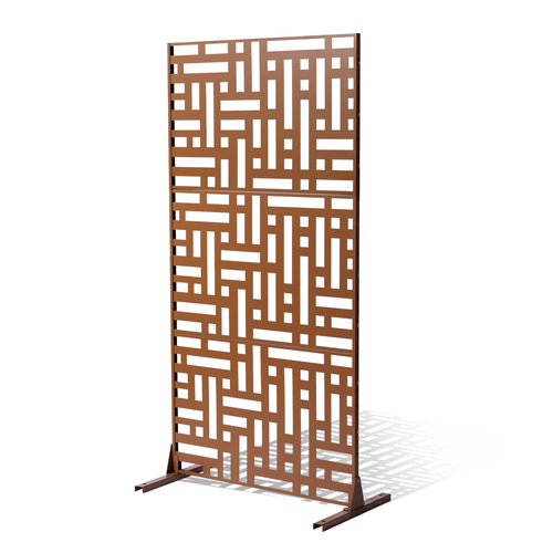 VEVOR Μεταλλική οθόνη απορρήτου 47&quot; x 76&quot; Εξωτερικές οθόνες και πίνακες απορρήτου καφέ